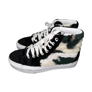 Vans Sk8-Hi Sherpa‎ Camo Fuzzy High Top  Unisex W 5.5 / M 4.0 s Skater